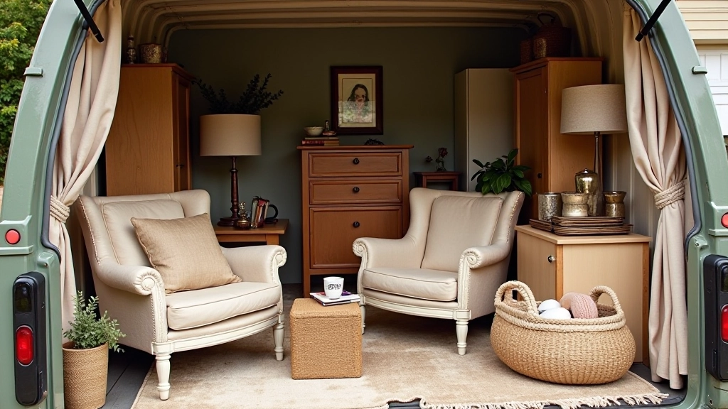 Car boot sale finds: vintage furniture and home décor items displayed