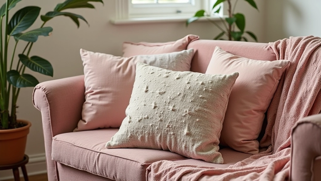 DIY cushion covers and throws in various fabrics and colours